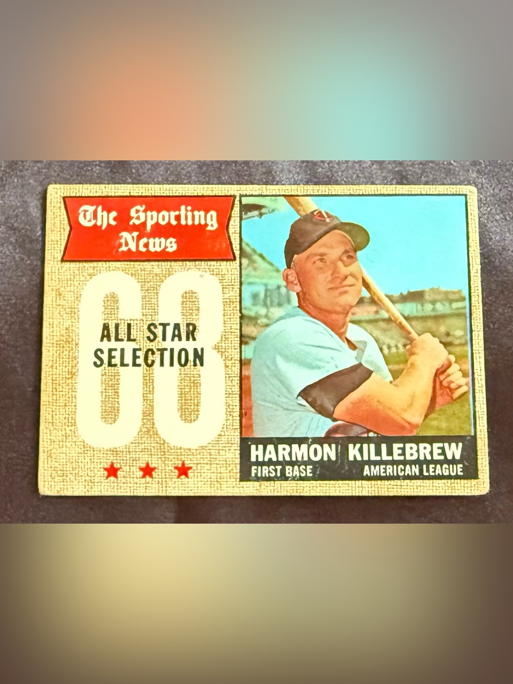 Harmon Killebrew #361, Topps, HOF, AS, 1968, Twins, MT/NM, Superbly Centered
